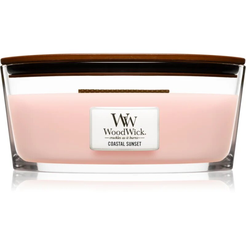 Woodwick Coastal Sunset ароматна свещ с дървен фитил (hearthwick) 453 гр.