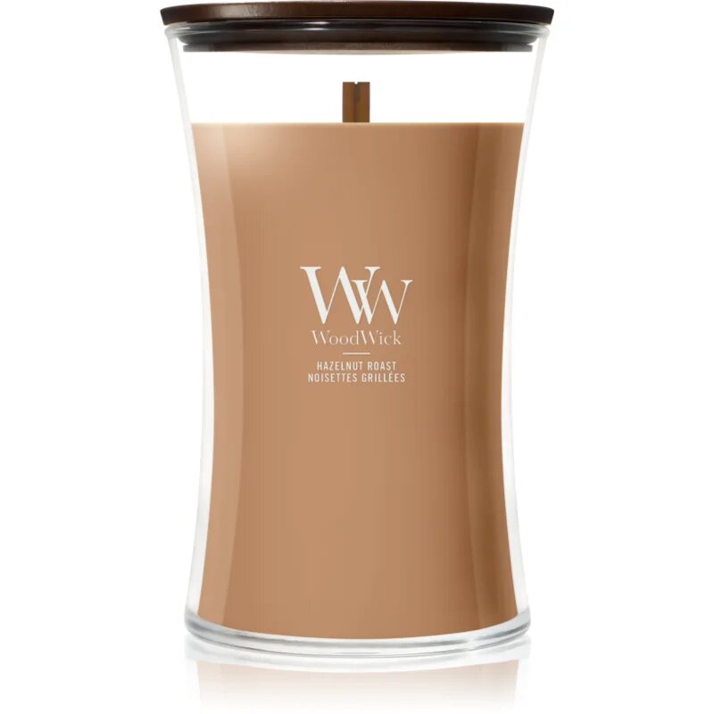 Woodwick Hazelnut Roast ароматна свещ с дървен фитил 610 гр.