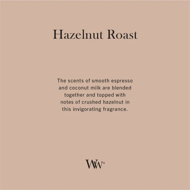 Woodwick Hazelnut Roast ароматна свещ с дървен фитил 610 гр.