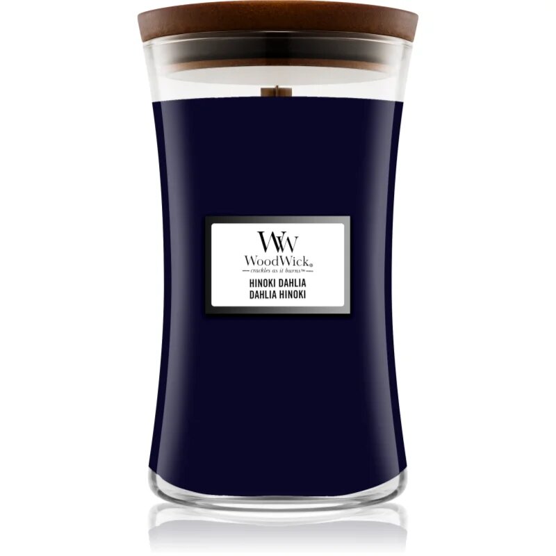 Woodwick Hinoki Dahlia ароматна свещ с дървен фитил 610 гр.