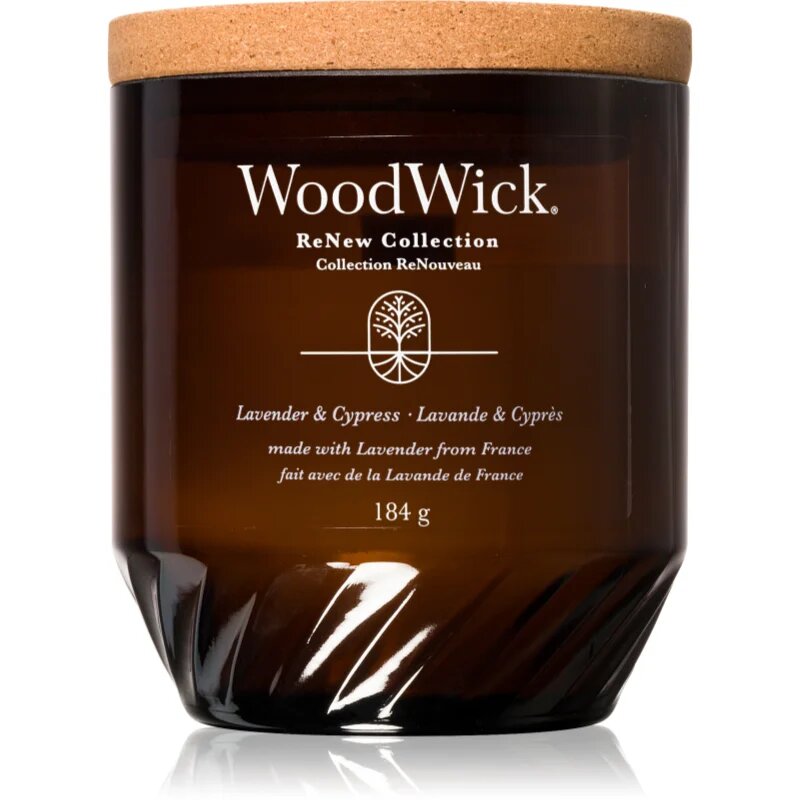 Woodwick Lavender & Cypress ароматна свещ 184 гр.