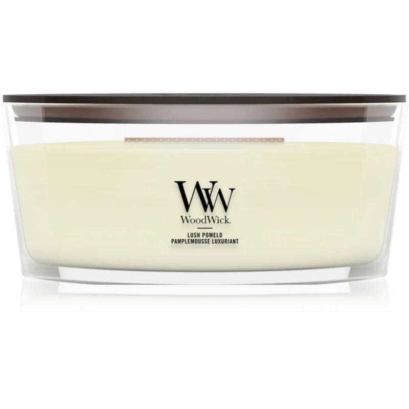 Woodwick Lush Pomelo ароматна свещ с дървен фитил 453.6 гр.