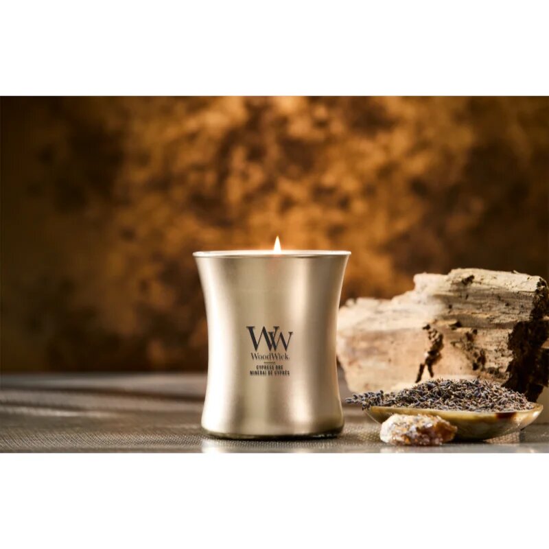 Woodwick Precious Metals Cypress Ore ароматна свещ 275 гр.