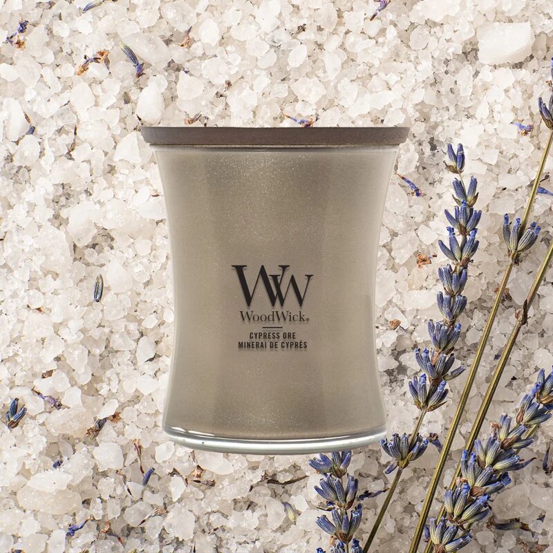Woodwick Precious Metals Cypress Ore ароматна свещ 275 гр.