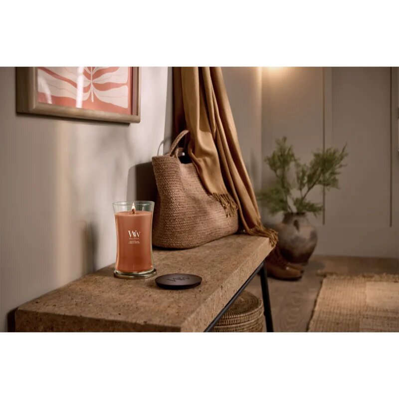 Woodwick Pumpkin Praline ароматна свещ с дървен фитил 610 гр.