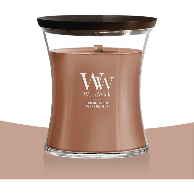 Woodwick Radiant Amber ароматна свещ с дървен фитил 275 гр.