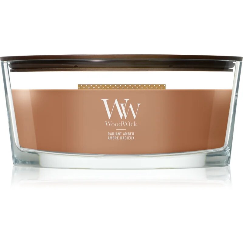 Woodwick Radiant Amber ароматна свещ с дървен фитил 453.6 гр.