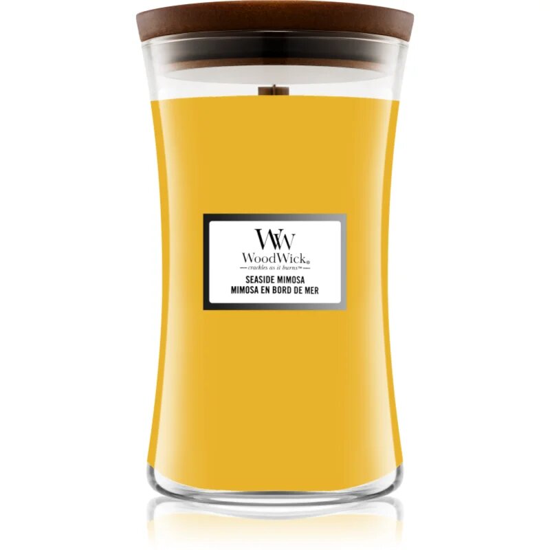 Woodwick Seaside Mimosa ароматна свещ с дървен фитил 609.5 гр.