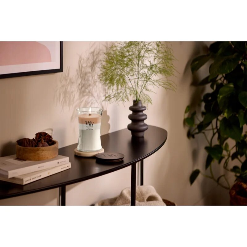 Woodwick Trilogy Café Macchiato ароматна свещ с дървен фитил 610 гр.