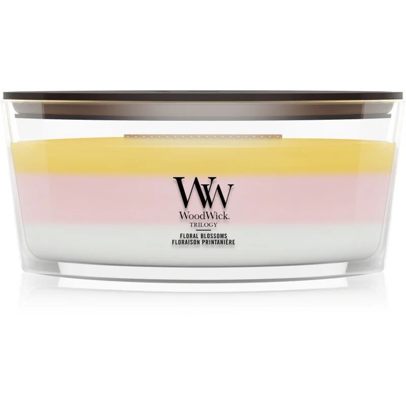 Woodwick Trilogy Floral Blossoms ароматна свещ с дървен фитил 453.6 гр.
