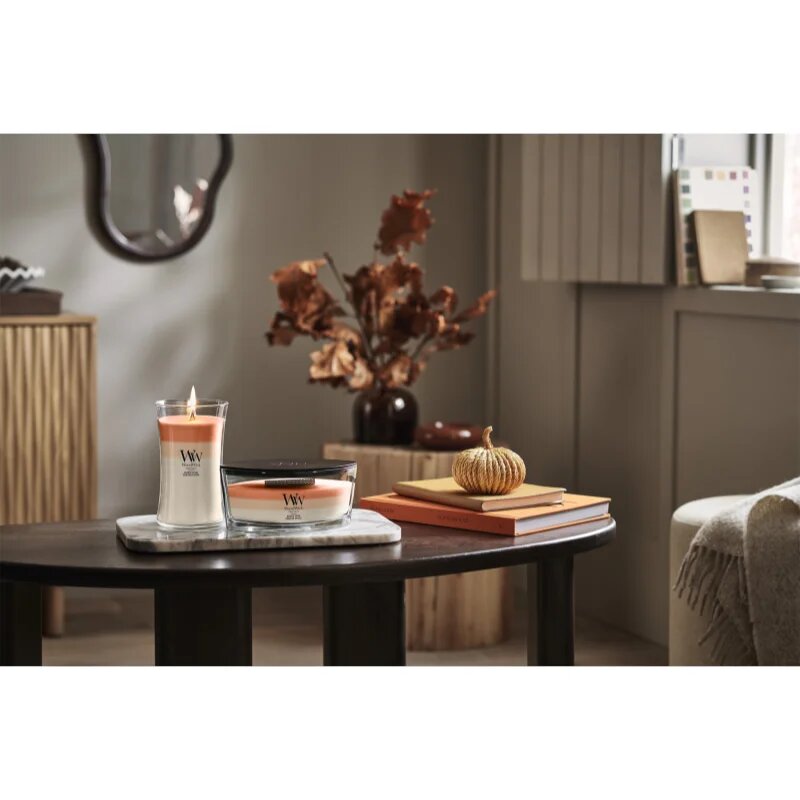 Woodwick Trilogy Hearth Spice ароматна свещ с дървен фитил 453.6 гр.