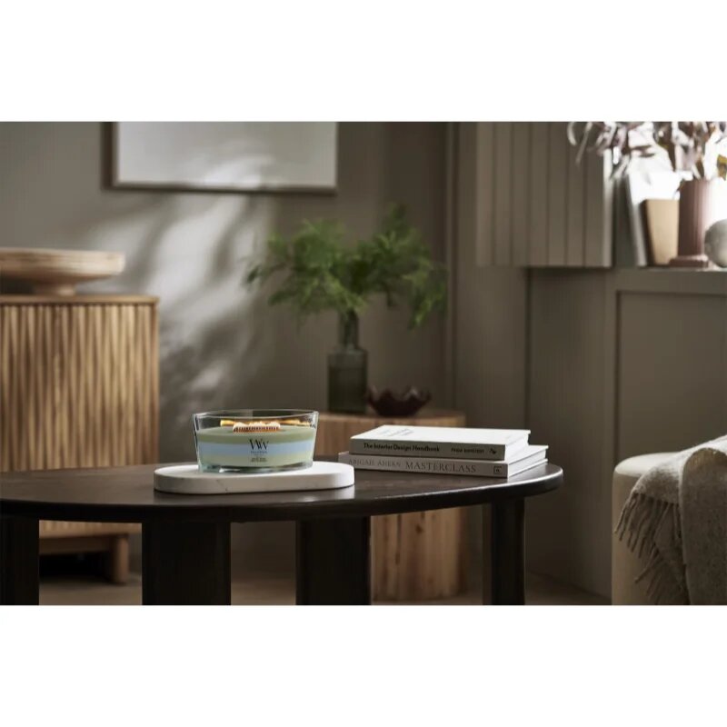 Woodwick Trilogy Verdant Woods ароматна свещ с дървен фитил 453.6 гр.