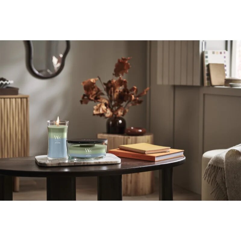 Woodwick Trilogy Verdant Woods ароматна свещ с дървен фитил 610 гр.