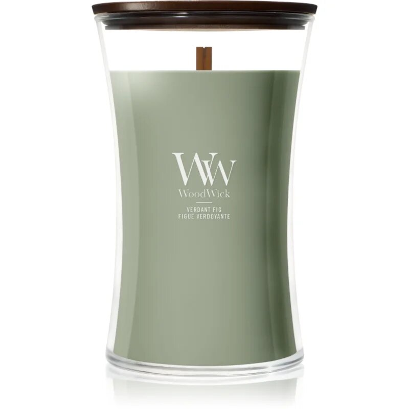 Woodwick Verdant Fig ароматна свещ с дървен фитил 610 гр.