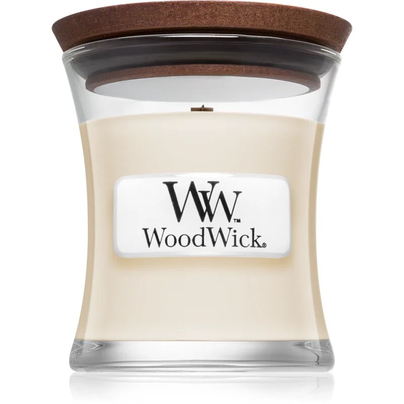 Woodwick White Tea & Jasmine ароматна свещ с дървен фитил 85 гр.