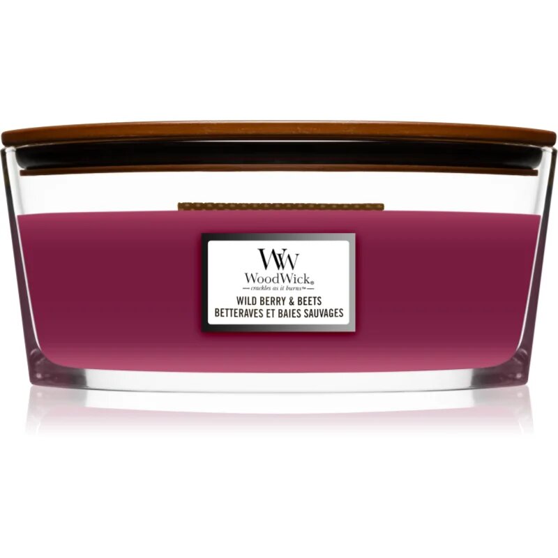 Woodwick Wild Berry & Beets ароматна свещ с дървен фитил (hearthwick) 4536 гр.