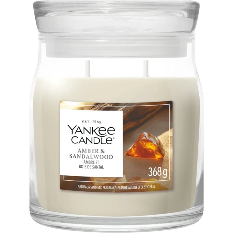 Yankee Candle Amber & Sandalwood ароматна свещ 368 гр.