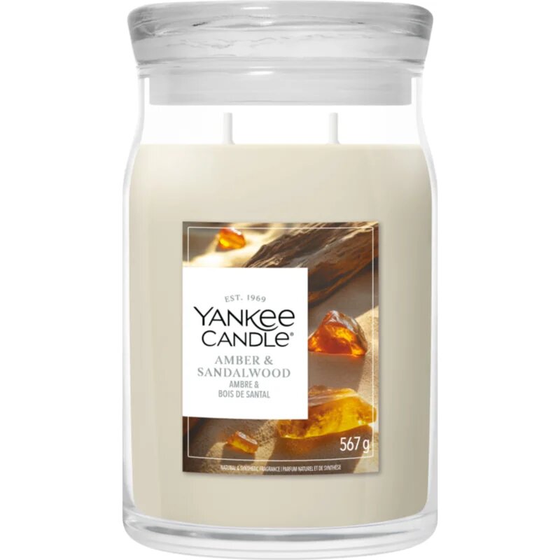 Yankee Candle Amber & Sandalwood ароматна свещ 567 гр.