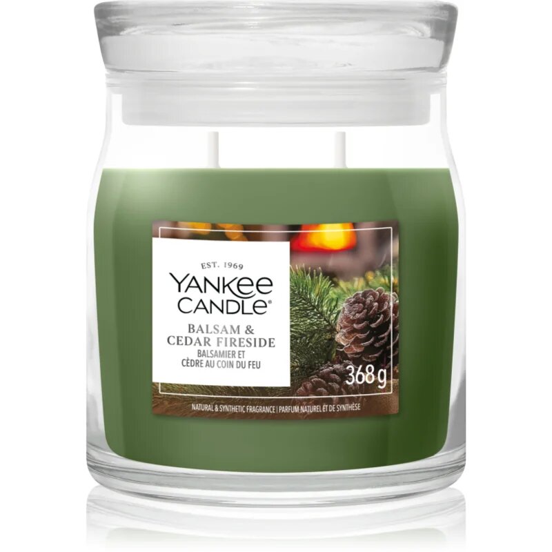 Yankee Candle Balsam & Cedar Fireside ароматна свещ 368 гр.