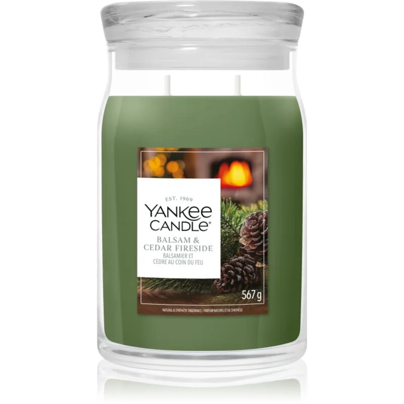 Yankee Candle Balsam & Cedar Fireside ароматна свещ 567 гр.