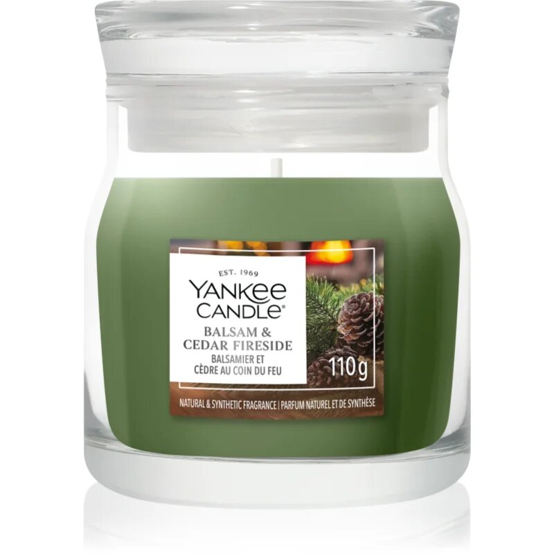 Yankee Candle Balsam & Cedar Fireside ароматна свещ Signature 110 гр.