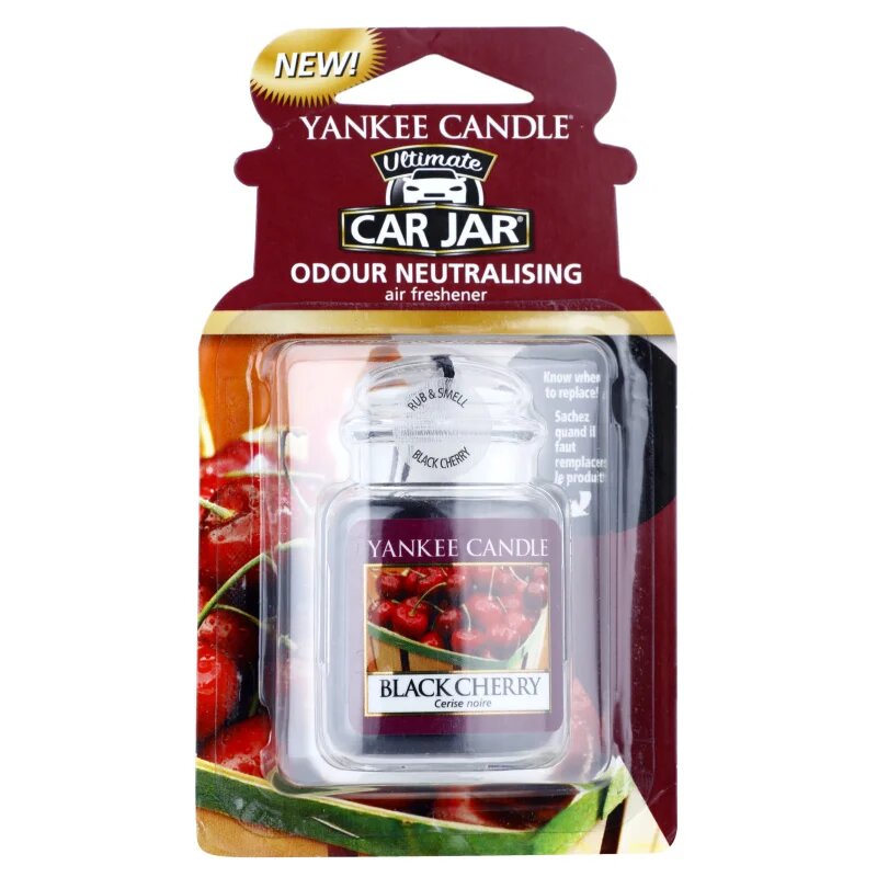 Yankee Candle Black Cherry aроматизатор за автомобил закачащ се 1 бр.
