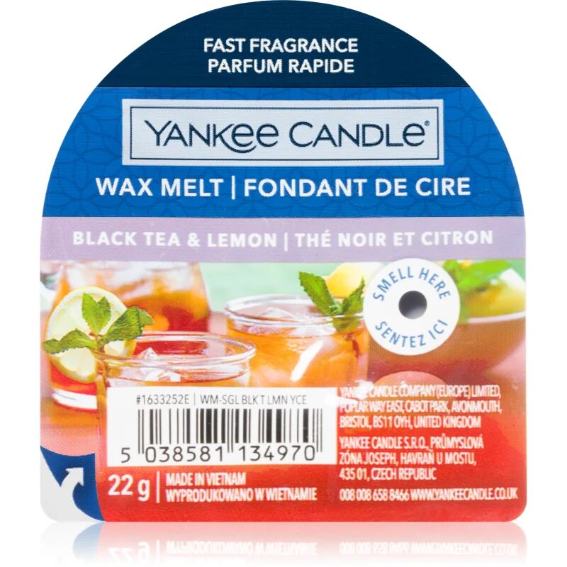 Yankee Candle Black Tea & Lemon восък за арома-лампа Signature 22 гр.