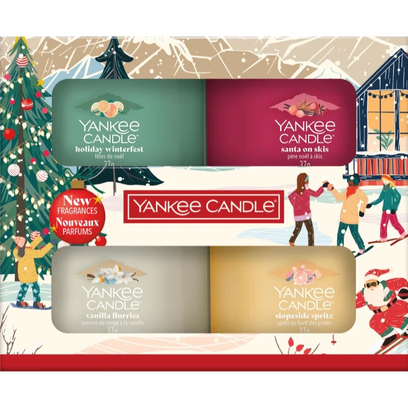 Yankee Candle Christmas Collection 4 Votive Candles подаръчен комплект