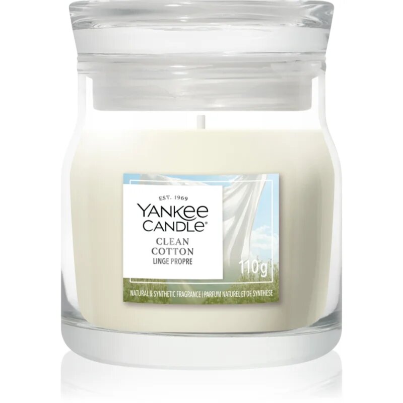 Yankee Candle Clean Cotton ароматна свещ Signature 110 гр.