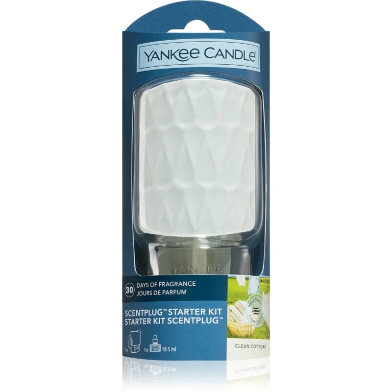 Yankee Candle Clean Cotton електрически дифузер + резервен пълнител 1 бр.