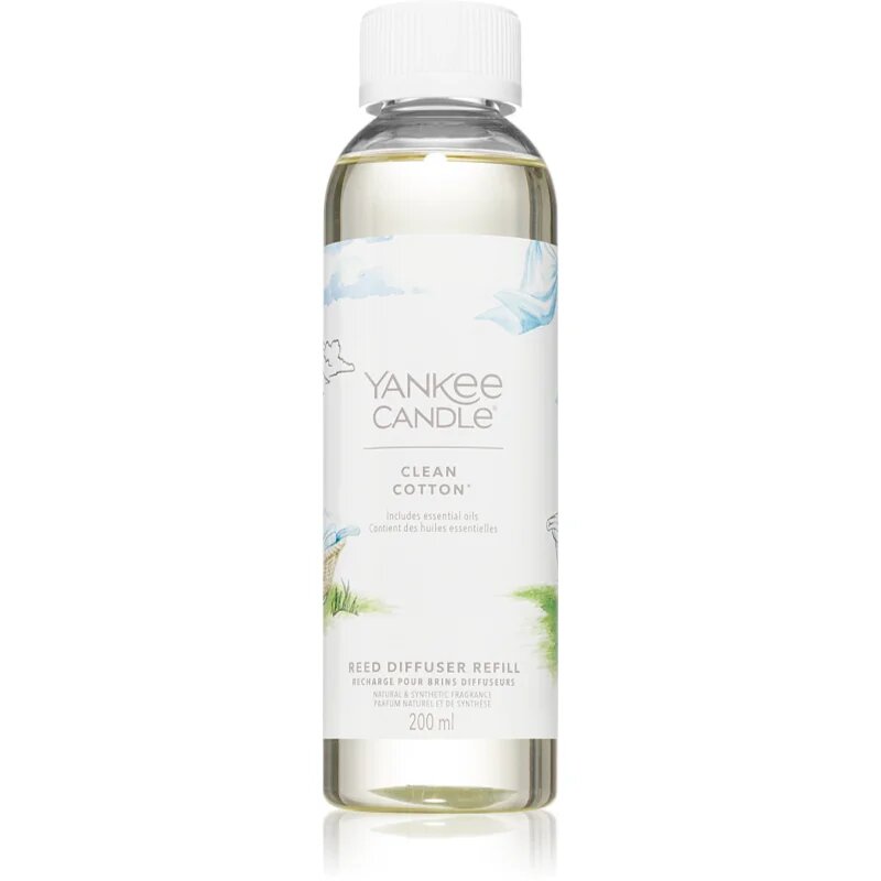 Yankee Candle Clean Cotton пълнител за арома дифузери 200 мл.
