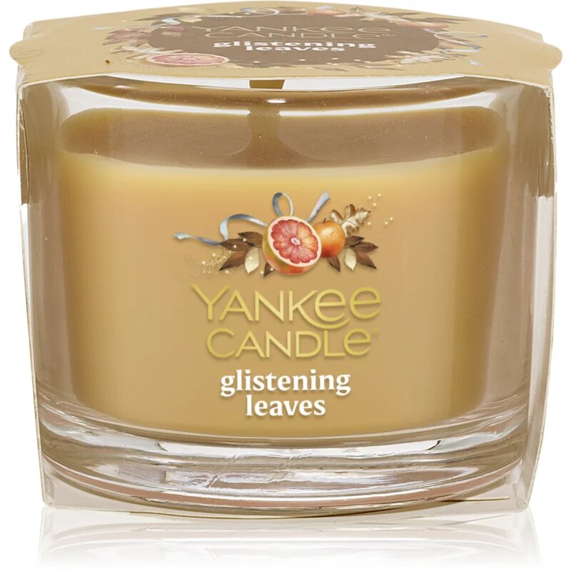 Yankee Candle Glistening Leaves вотивна свещ glass 37 гр.