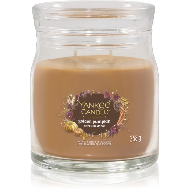 Yankee Candle Golden Pumpkin ароматна свещ Signature 368 гр.