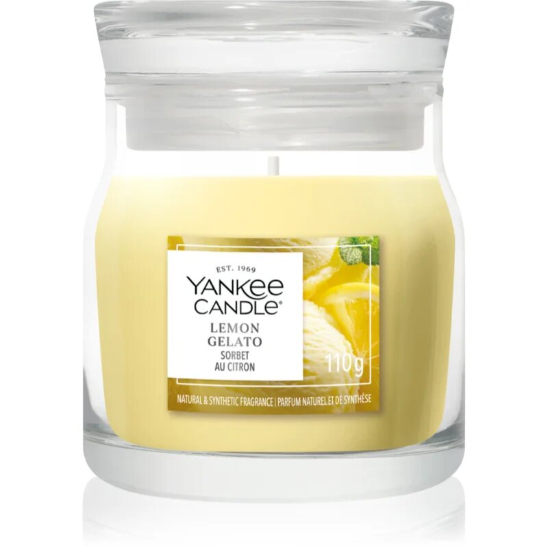 Yankee Candle Lemon Gelato ароматна свещ Signature 110 гр.