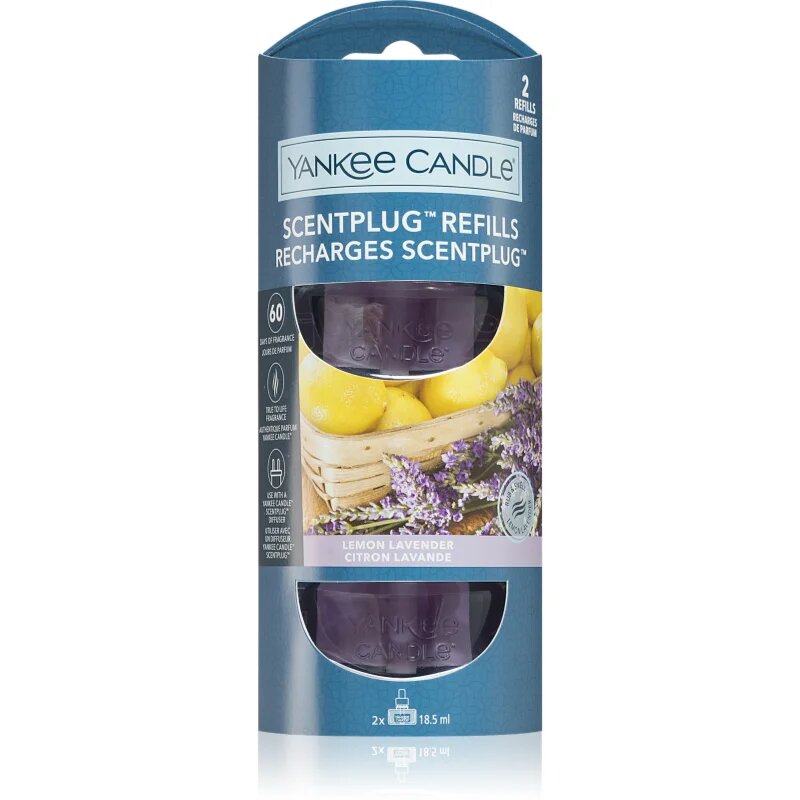 Yankee Candle Lemon Lavender Refill пълнител за електрически дифузер 2x185 мл.