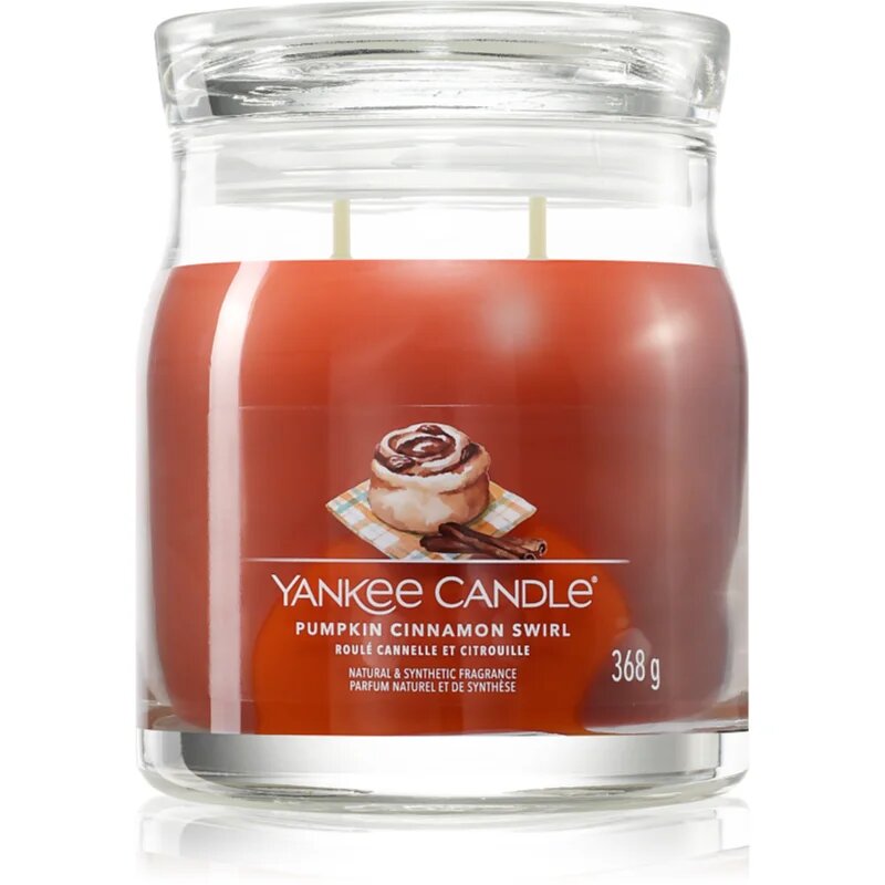 Yankee Candle Pumpkin Cinnamon Swirl ароматна свещ 368 гр.