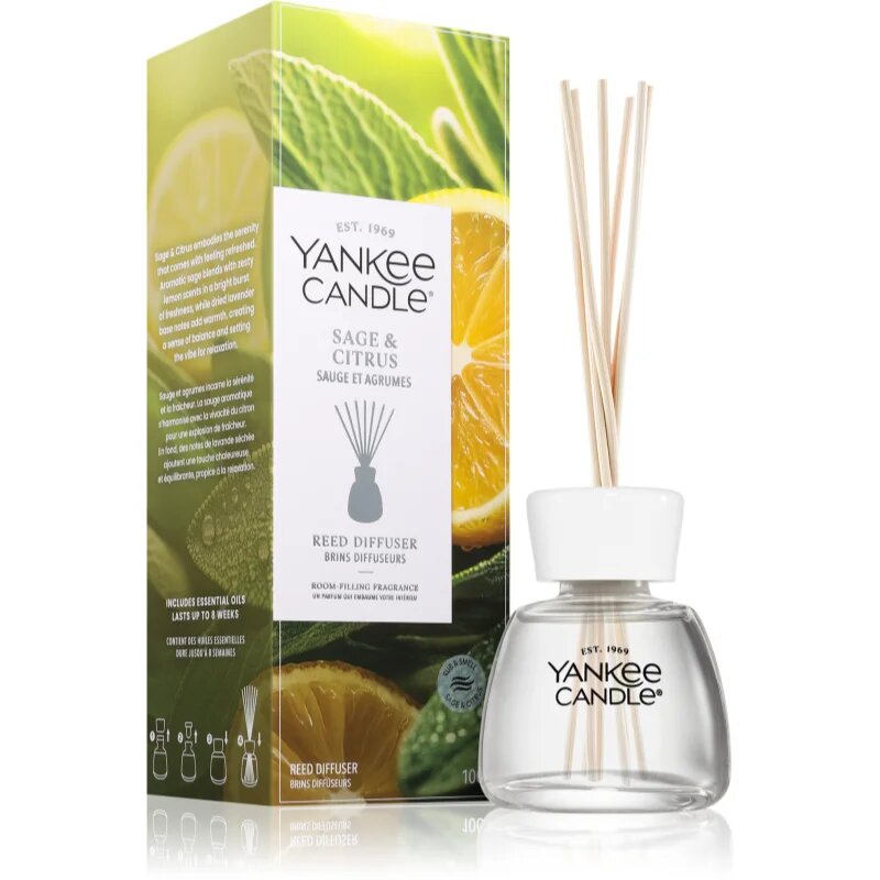 Yankee Candle Sage & Citrus aроматизиращ дифузер с пълнител 100 мл.