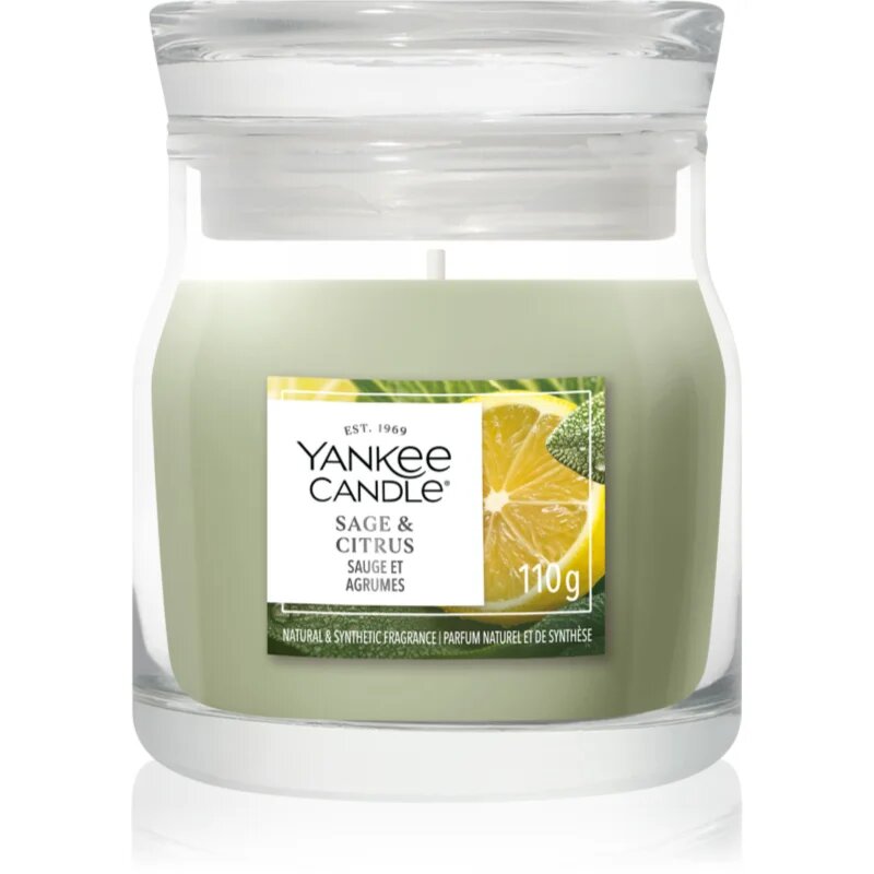 Yankee Candle Sage & Citrus ароматна свещ Signature 110 гр.