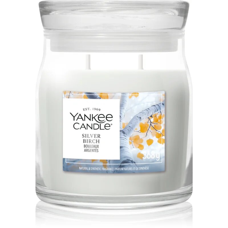 Yankee Candle Silver Birch ароматна свещ 368 гр.