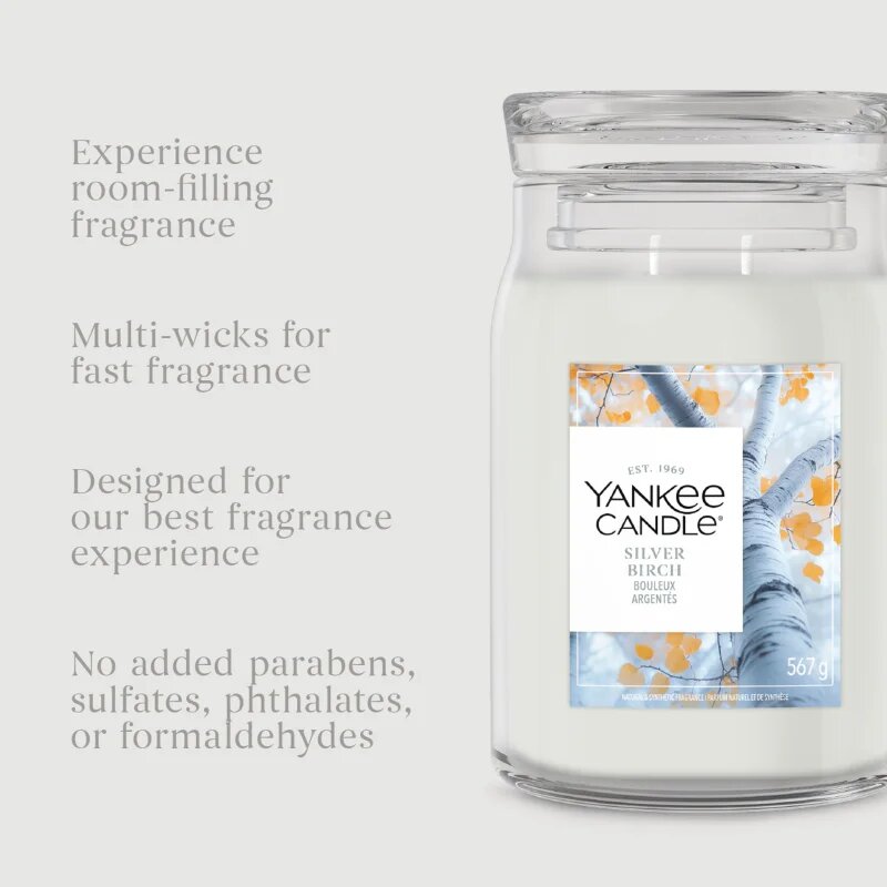Yankee Candle Silver Birch ароматна свещ 567 гр.