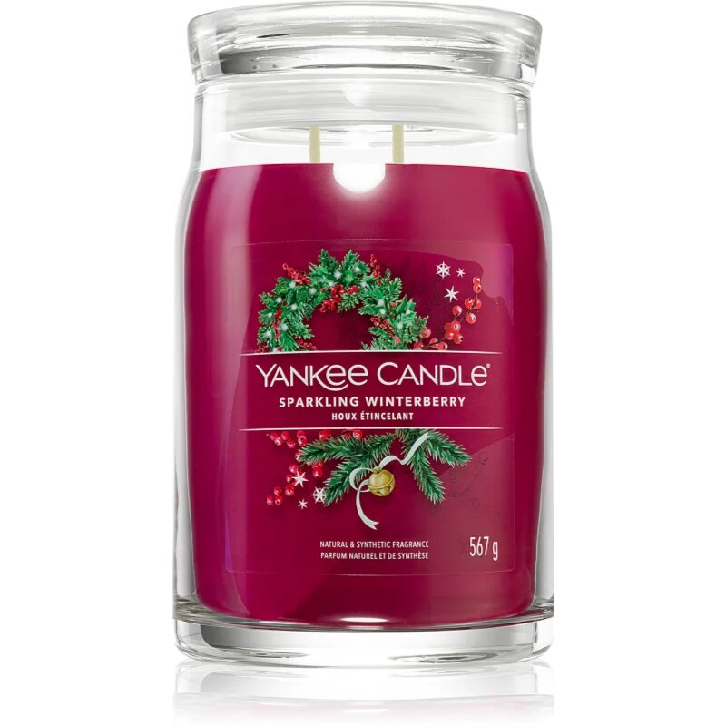 Yankee Candle Sparkling Winterberry ароматна свещ Signature 567 гр.