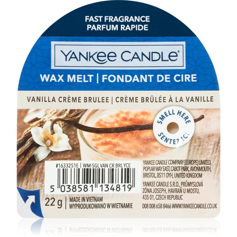 Yankee Candle Vanilla Crème Brûlée восък за арома-лампа 22 гр.