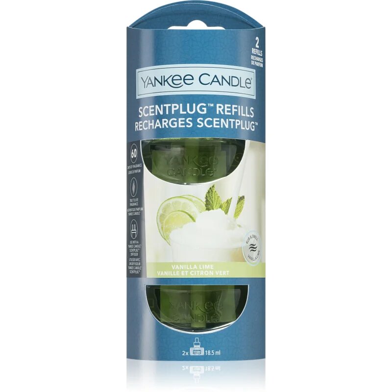 Yankee Candle Vanilla Lime пълнител за електрически дифузер 2x18.5 мл.
