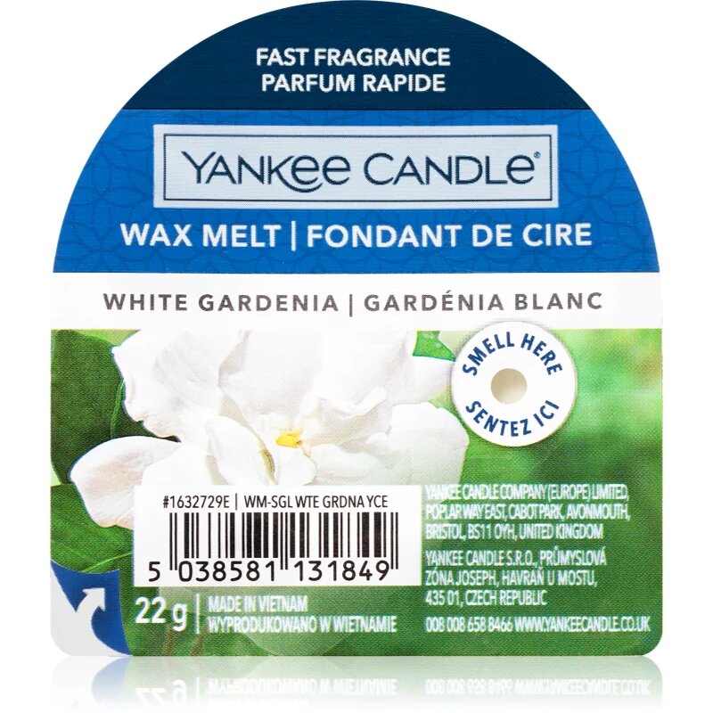 Yankee Candle White Gardenia восък за арома-лампа 22 гр.
