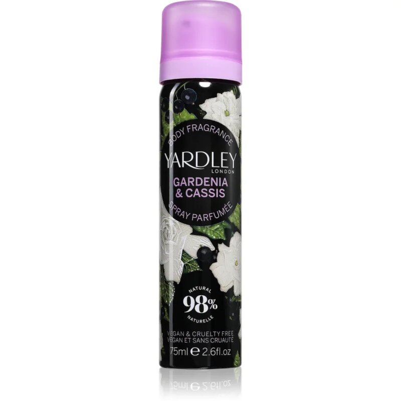 Yardley Gardenia & Cassis спрей за тяло парфюмиран за жени 75 мл.