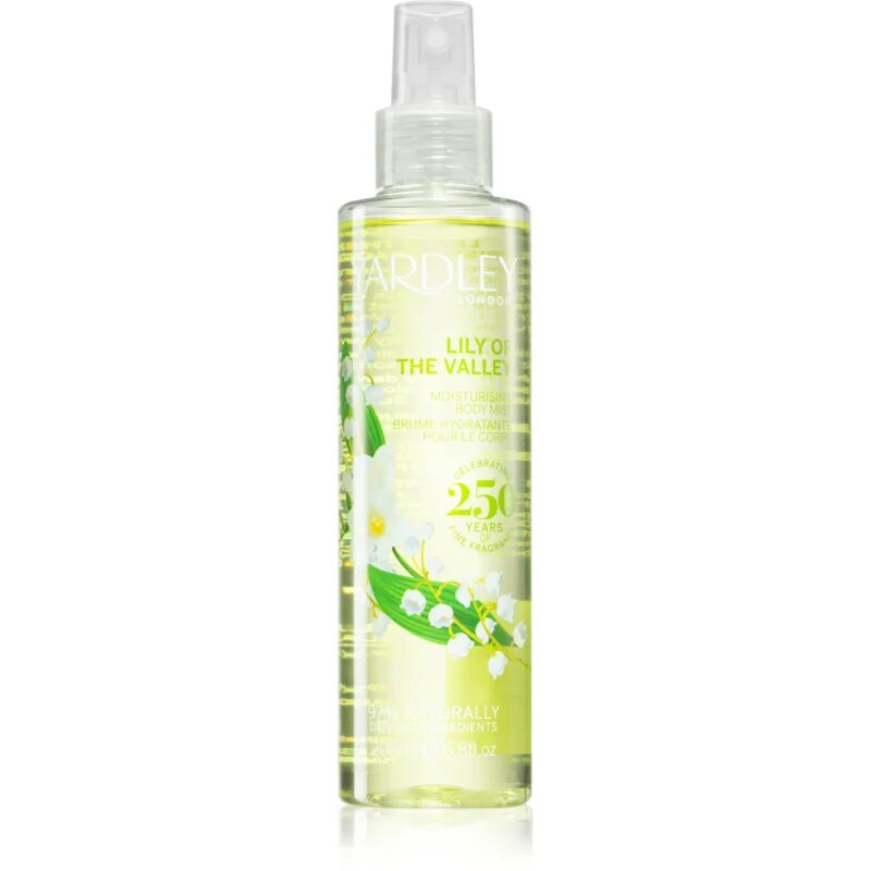 Yardley Lily Of The Valley хидратиращ спрей за тяло за жени 200 мл.