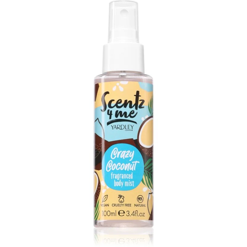 Yardley Scentz 4 Me Crazy Coconut мъгла за тяло за жени 100 мл.