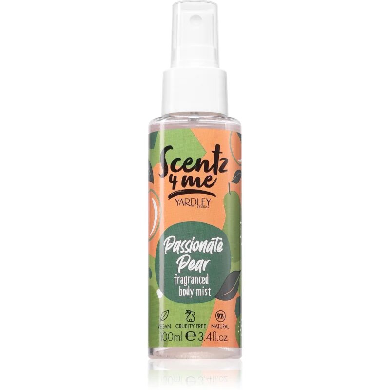 Yardley Scentz 4 Me Passionate Pear мъгла за тяло за жени 100 мл.