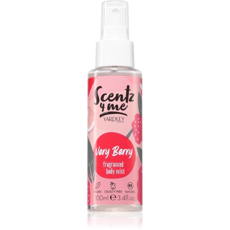 Yardley Scentz 4 Me Very Berry мъгла за тяло за жени 100 мл.