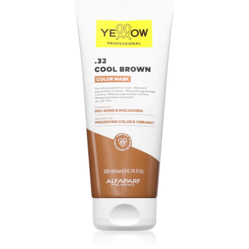 Yellow Professional Color Mask Възстановяваща цветна маска цвят .32 Cool Brown 200 мл.